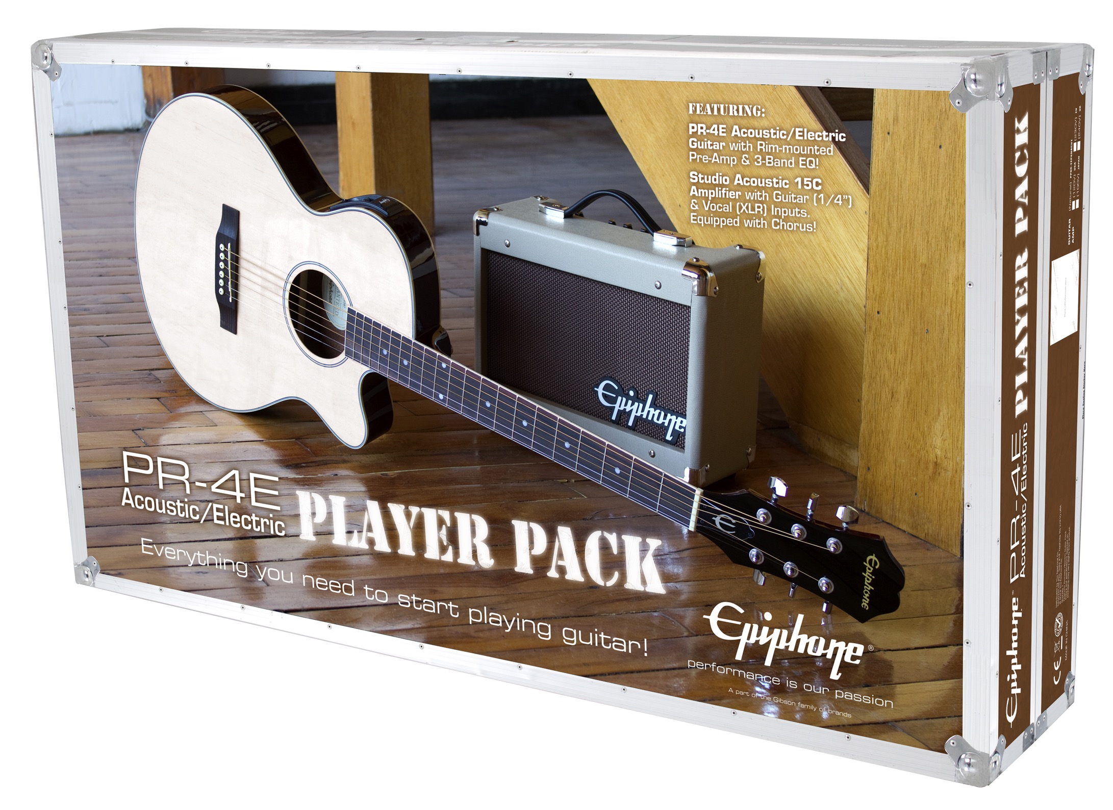 Epiphone PR-4E Player Pack Acoustic-Electric Guitar - Natural