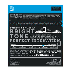 D'Addario EXL110-3D Nickel Wound Electric Guitar String Regular Light - 10-46 - 3 Packs