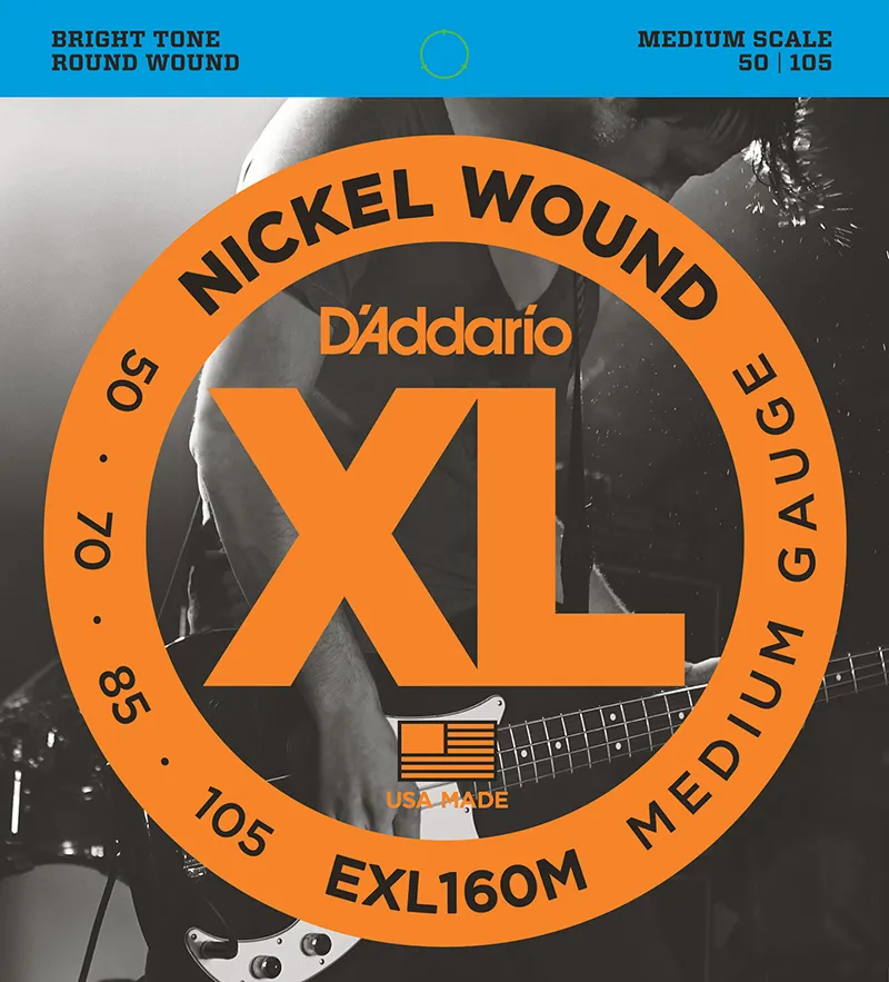 D'Addario EXL160M Nickel Wound Bass 4-Strings Medium - 50-105