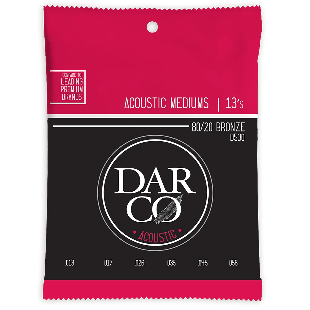Martin Strings Darco Acoustic Guitar Set 80/20 Bronze Medium - 0.13 - 0.56