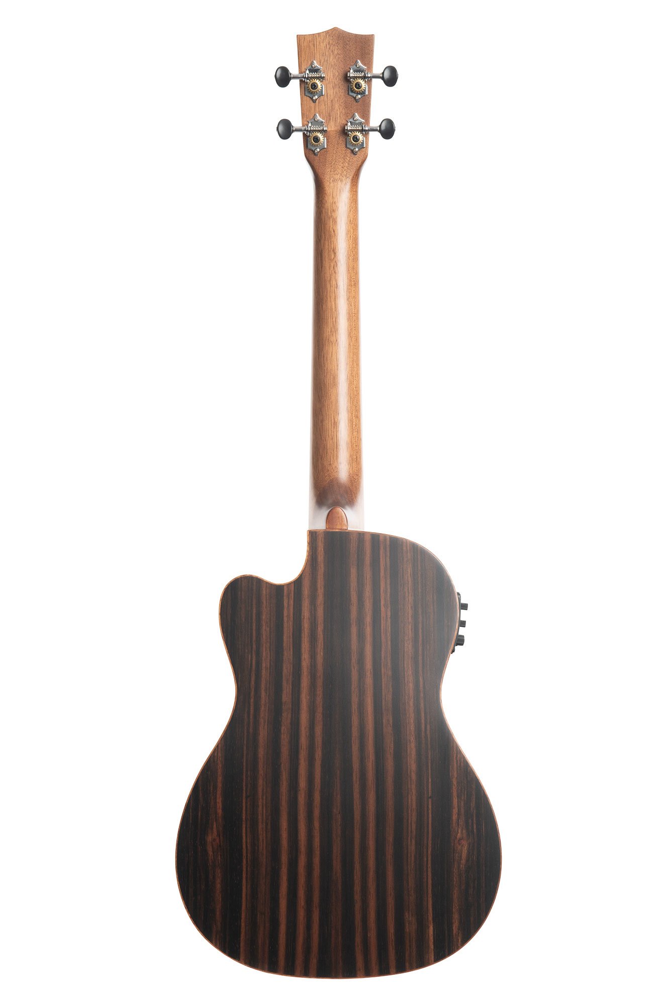 Kala Striped Ebony Series Baritone Semi-Acoustic Ukulele - Included Bag - B-Stock