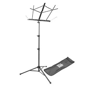 Power Beat MS400B Portable Tripod Music Stand with Bag - Black - B-Stock
