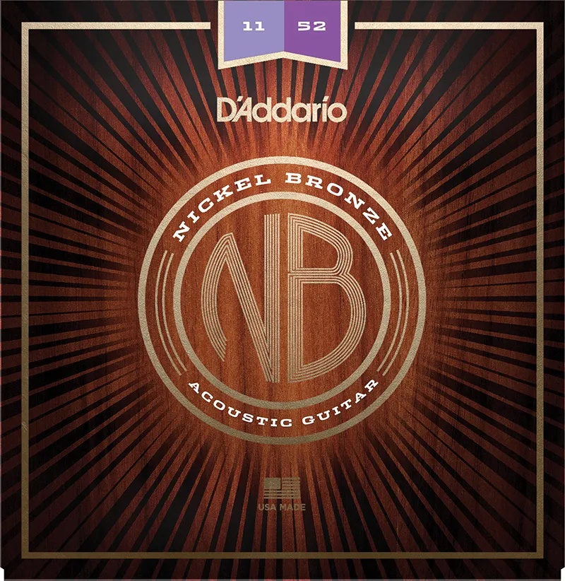 D'Addario NB1152 Nickel Bronze Acoustic Guitar Strings Light - 11-52