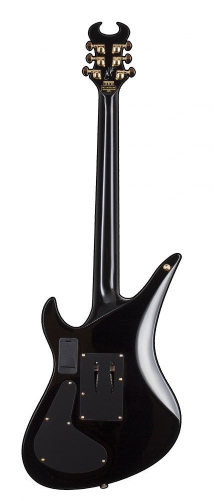 Schecter Synyster Custom S Electric Guitar - Gloss Black With Gold Stripes