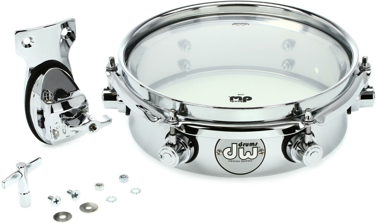 DW Drums Piccolo Tom 8 Inch Design - Chrome Over Steel